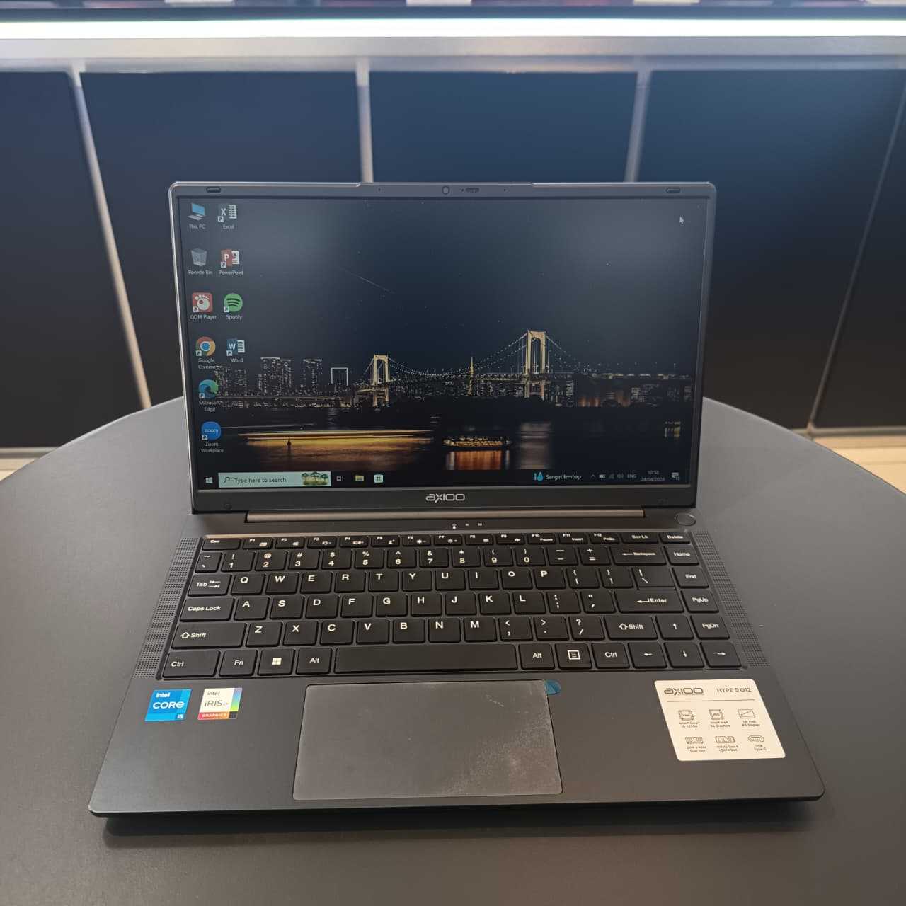 AXIOO HYPE 5 GEN 12 SECOND LIKE NEW INTEL CORE I5-1235U RAM 8GB SSD 256GB WINDOWS 10 PRO FULLSET/PEMAKAIAN SATU BULAN