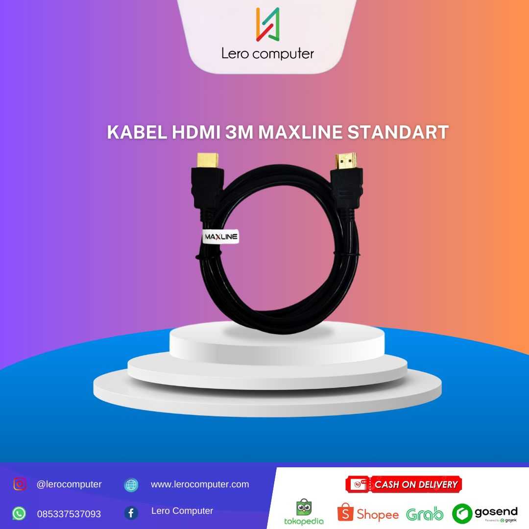 KABEL HDMI 3M MAXLINE STANDART