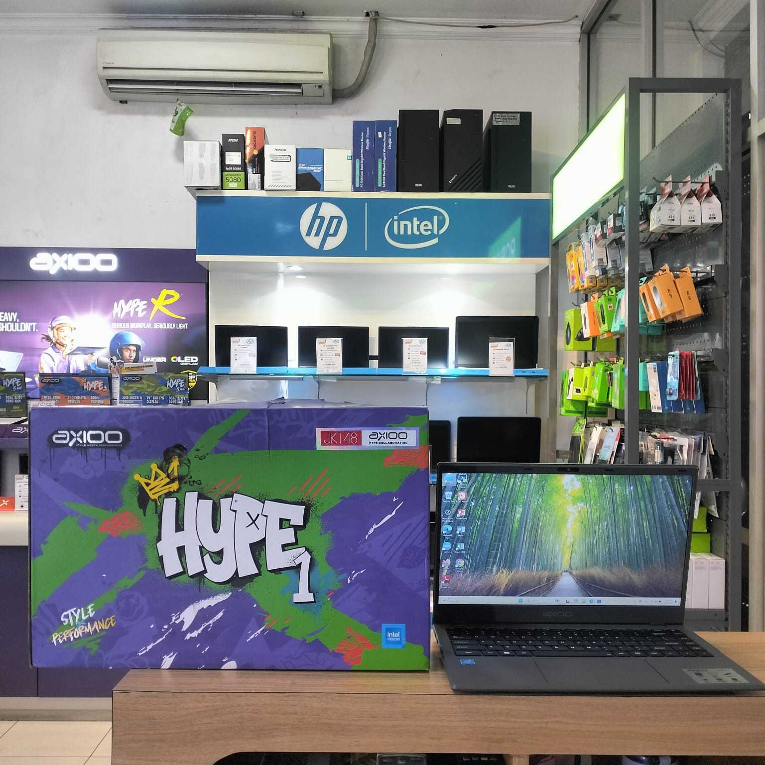 AXIOO MYBOOK HYPE 1 Intel Celeron N4020 RAM 8 GB SSD 128GB Windows 11 Home  Kelengkapan FullSet