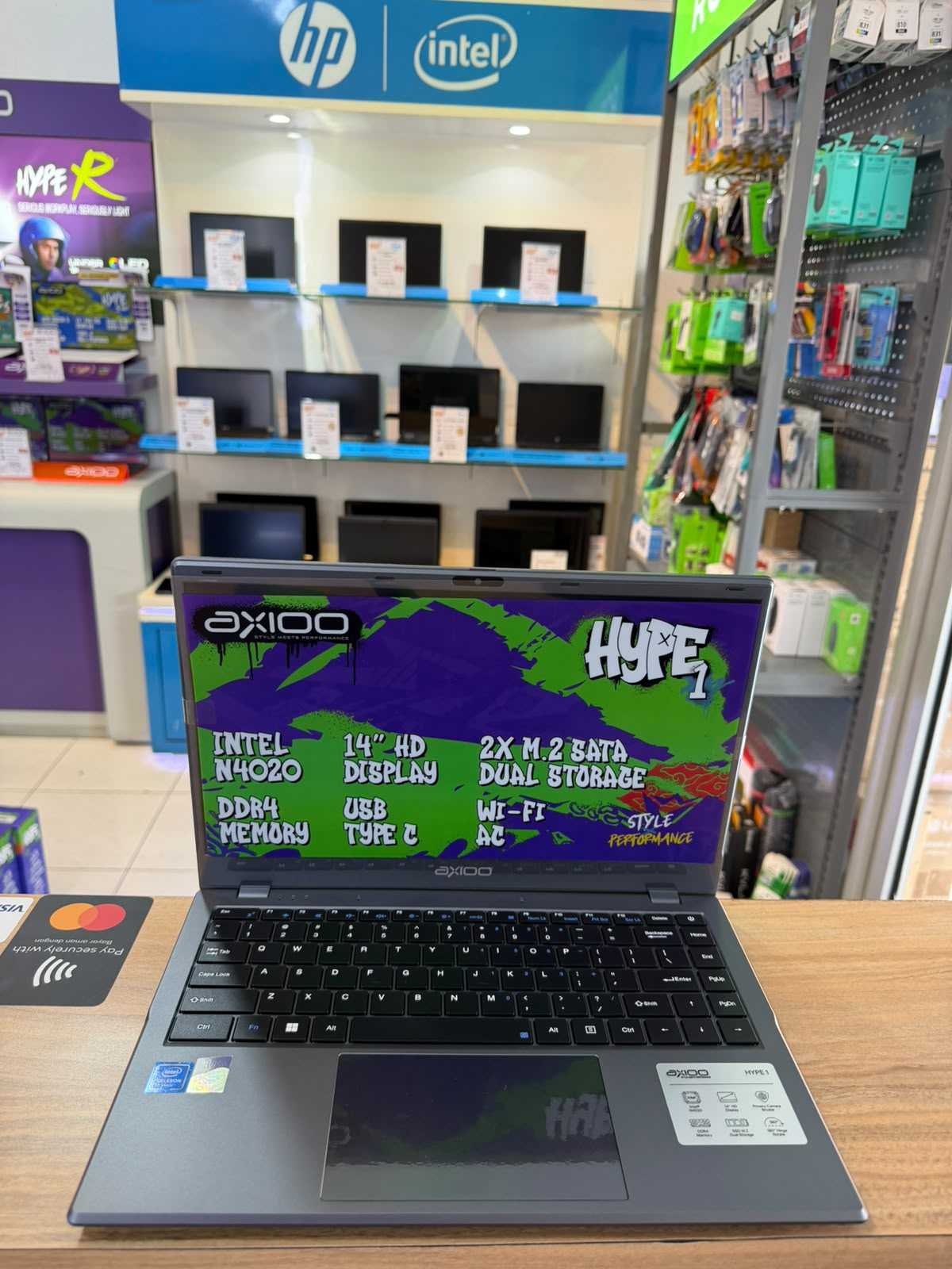 AXIOO Mybook HYPE 1 Intel Celeron N4020 8GB 384GB (128GB+256GB) W11 Home GREY