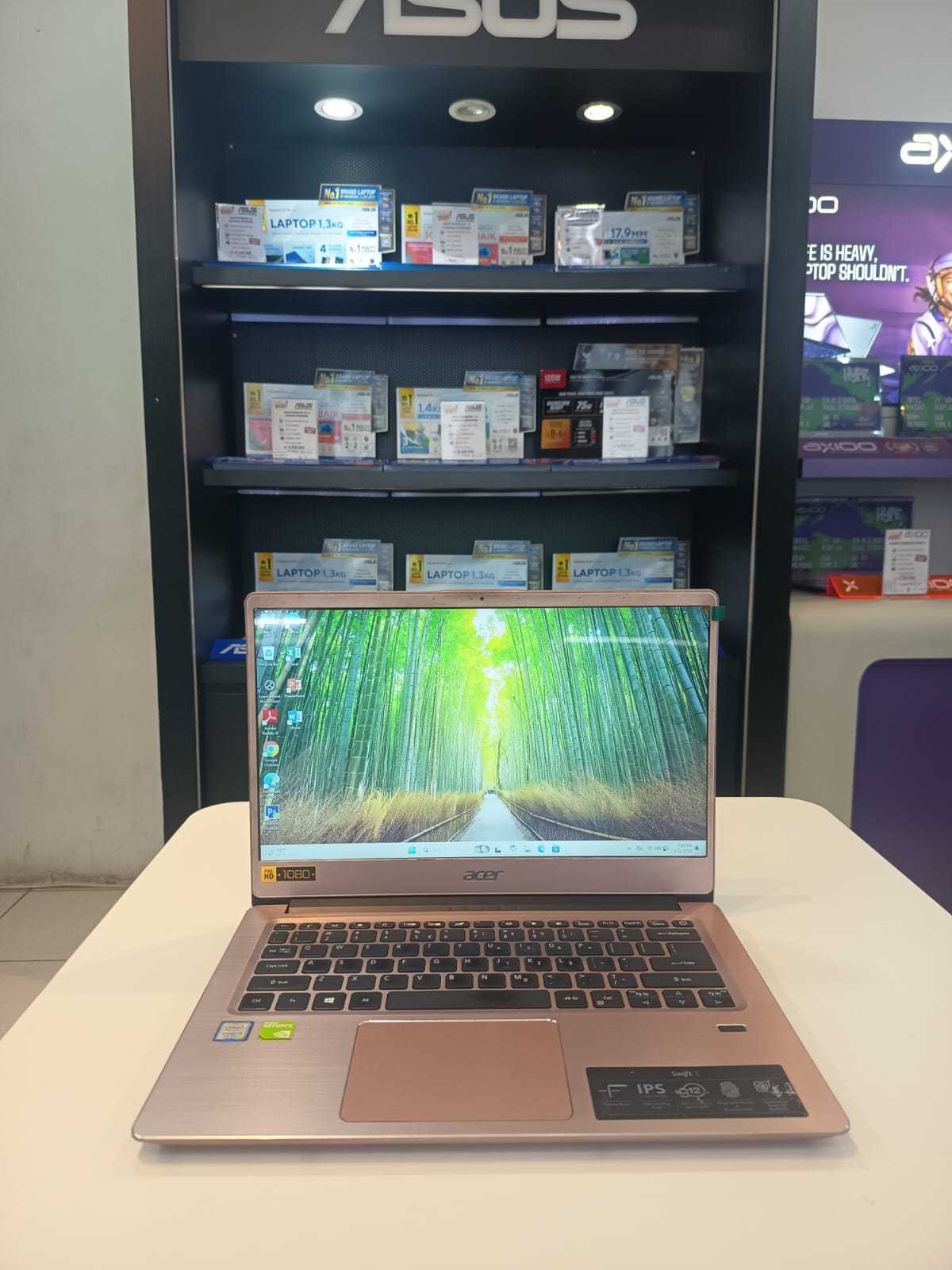 Acer Swift SF314-54G Intel Core i3-7020U RAM 4GB SSD 128GB Windows 11 Home  Kelengkapan Charger