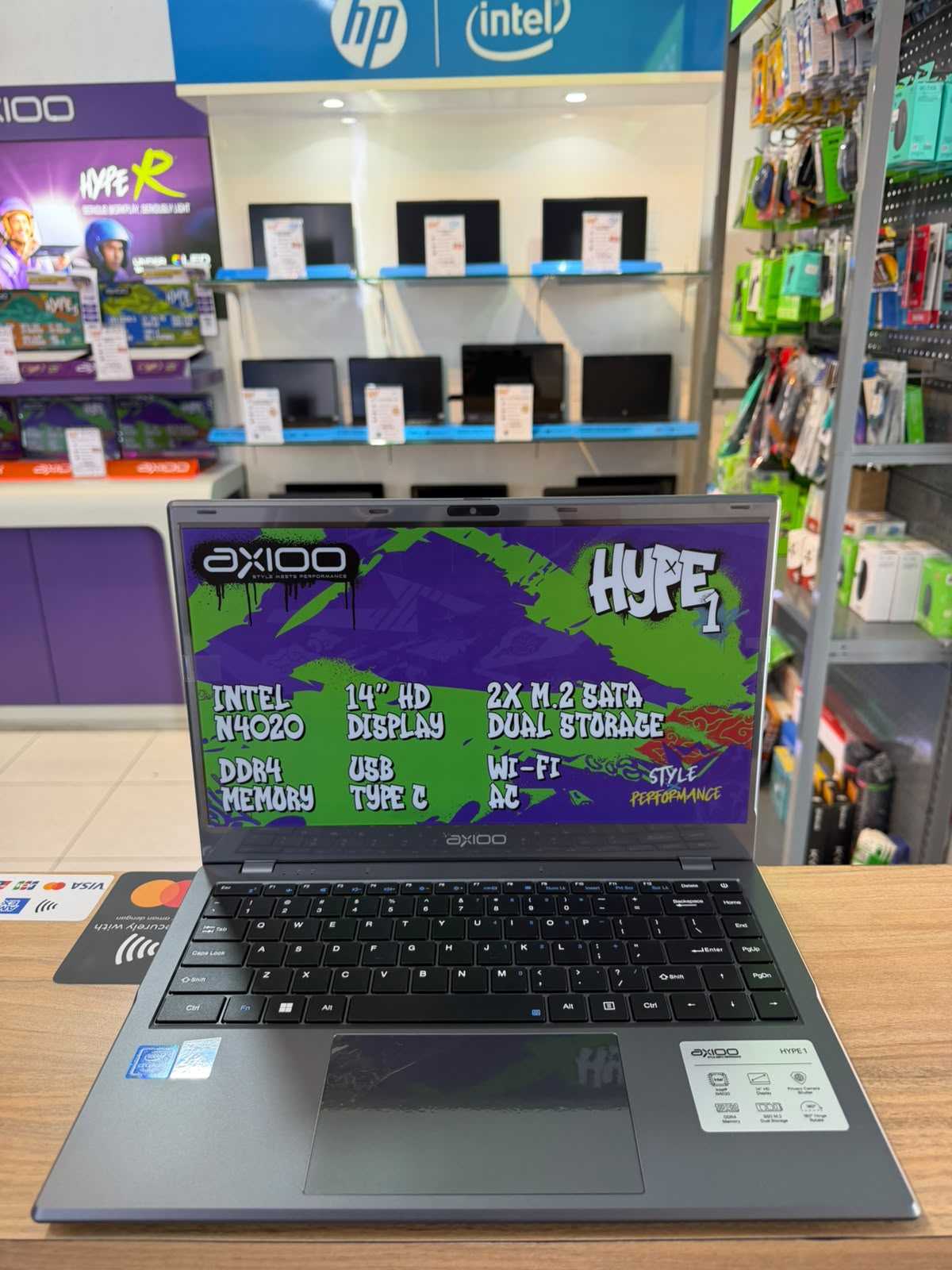 AXIOO Mybook HYPE 1 Intel Celeron N4020 8GB 128GB W11 Home GREY