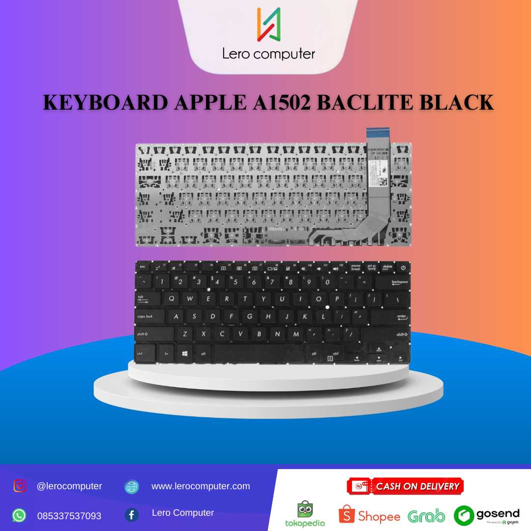 KEYBOARD APPLE A1502 BACKLITE BLACK