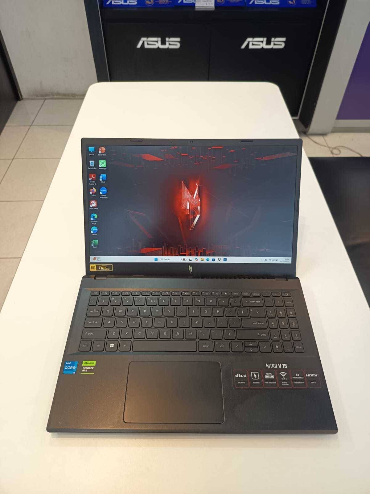 ACER NITRO ANV15-51 INTEL CORE I5-13420H RAM 8GB DDR5 SSD 512GB NVME W 11 HOME RTX 2050 4GB
