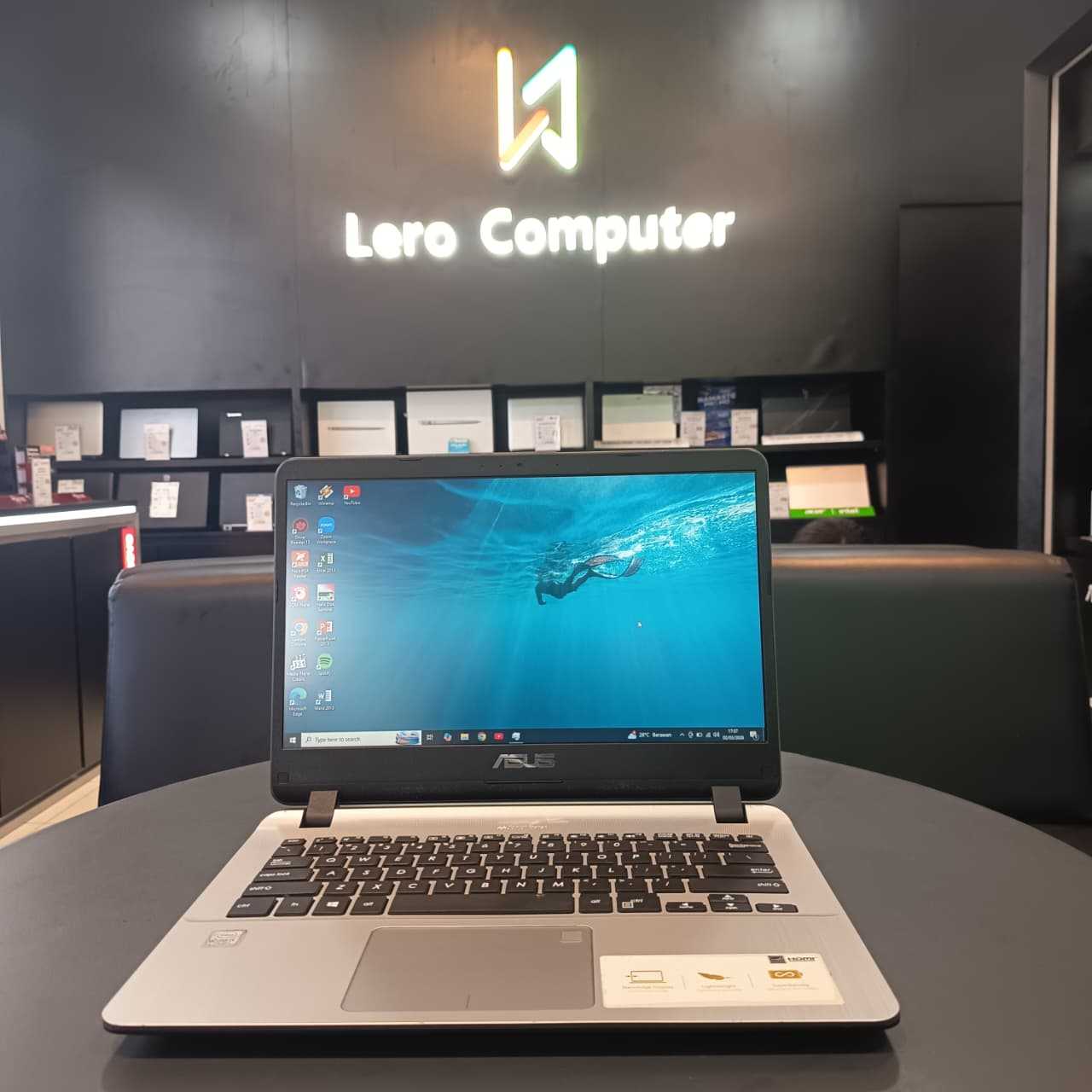ASUS VIVOBOOK X407U INTEL CORE I3-7020U RAM 8GB SSD 128GB WINDOWS 10 Pro