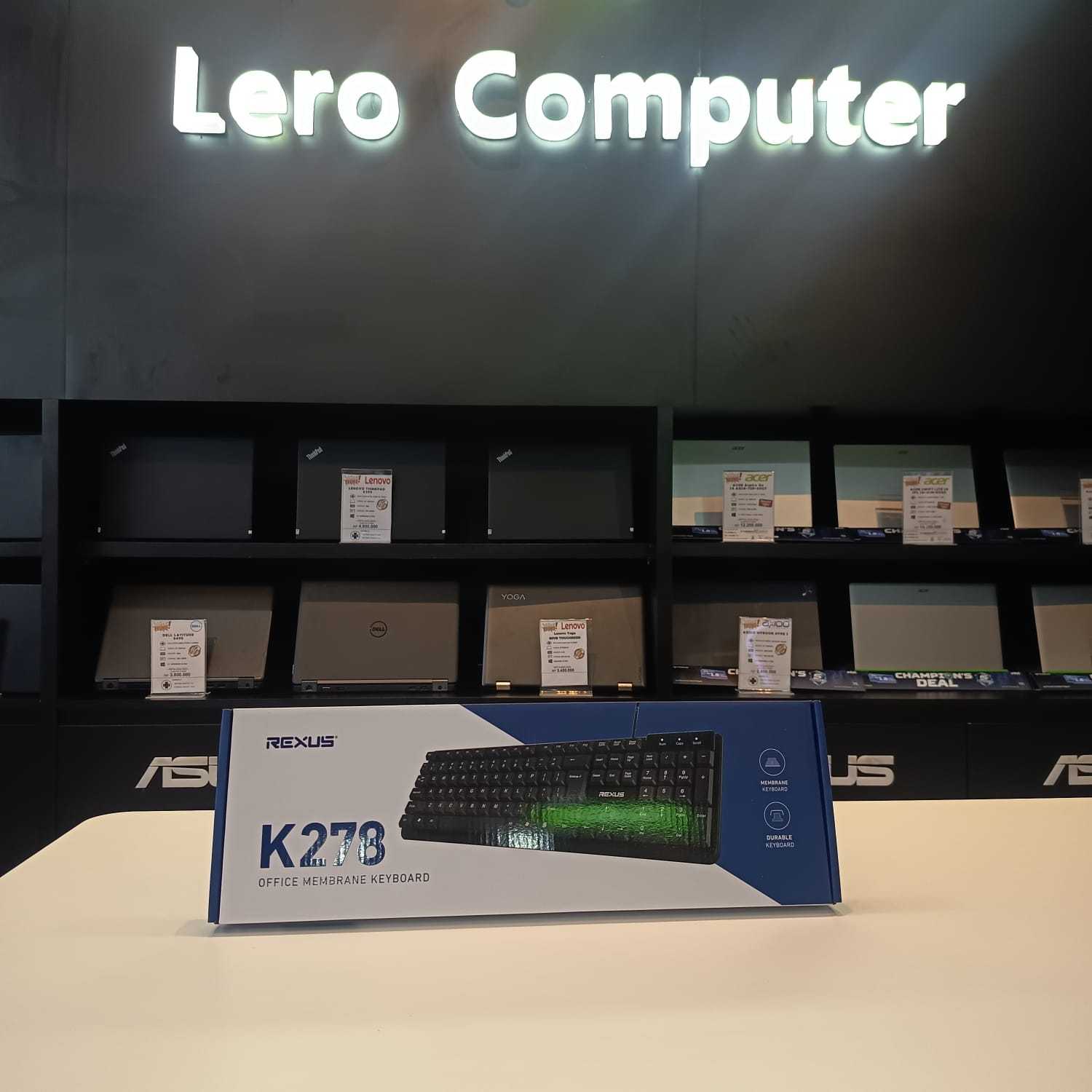 Keyboard USB REXUS K278 OFFICE Membrane BLACK