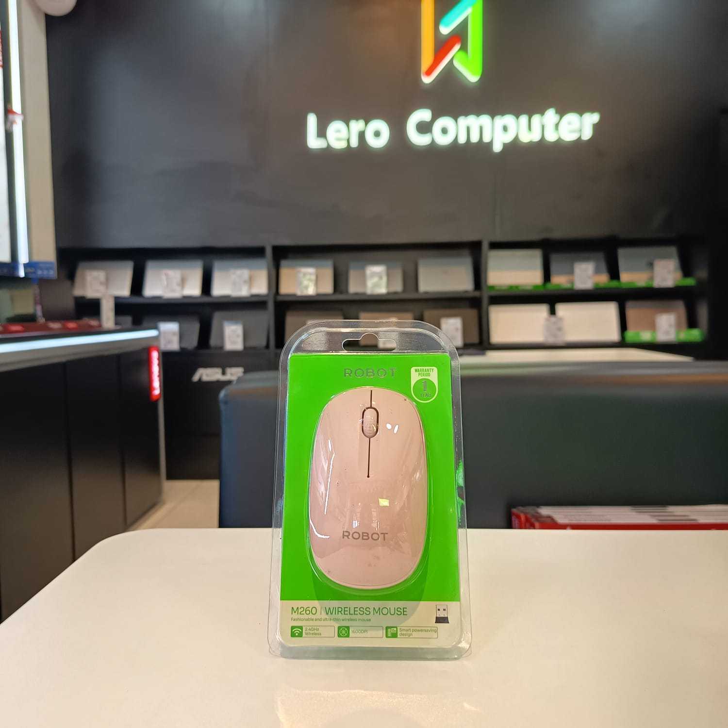 Mouse Wireless ROBOT M260 2.4G Pink