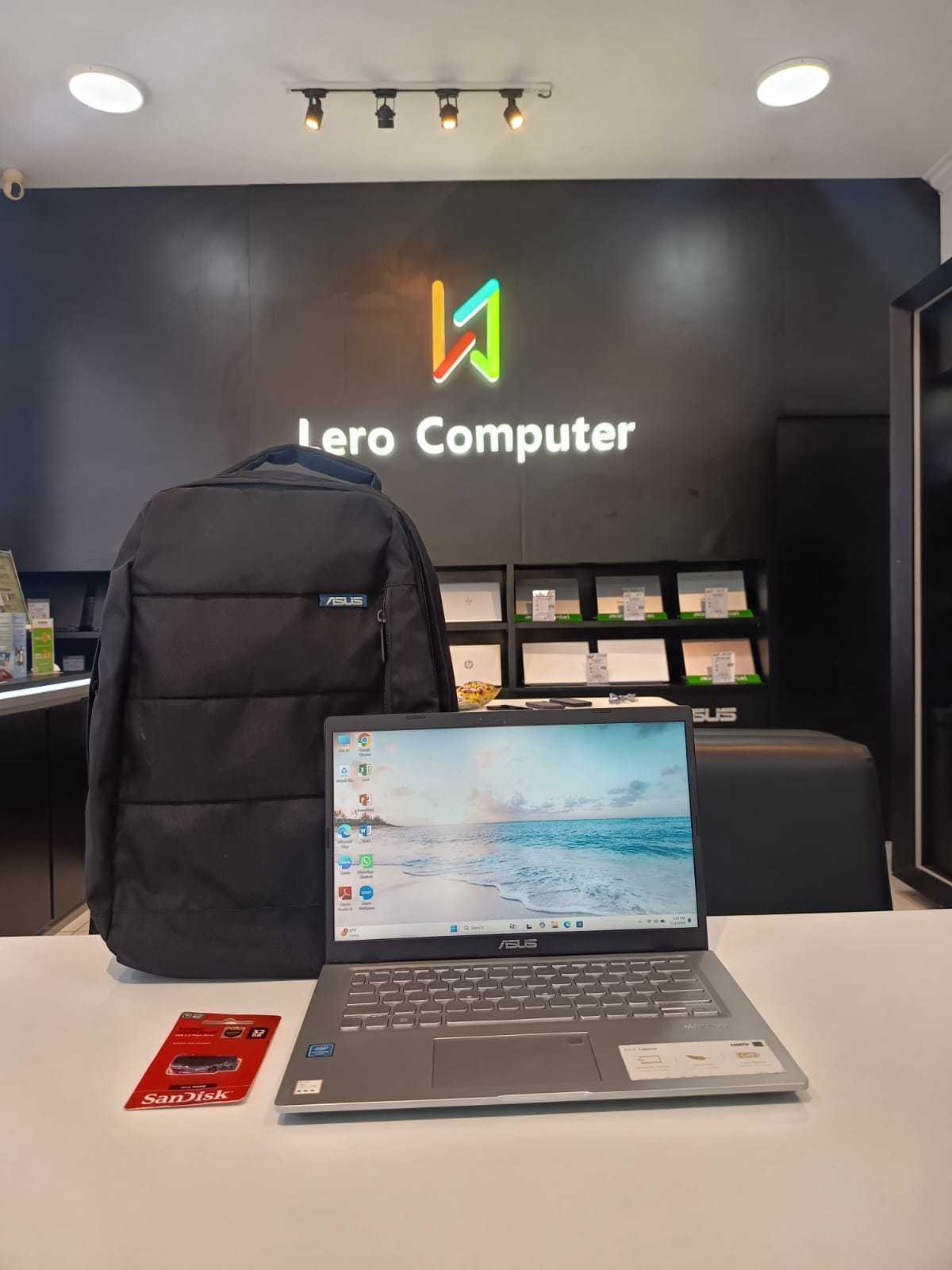 ASUS VIVOBOOK X415MA INTEL CELERON N4020 RAM 8GB SSD 256GB WIN 11 HOME KELENGKAPAN CHARGER & TAS