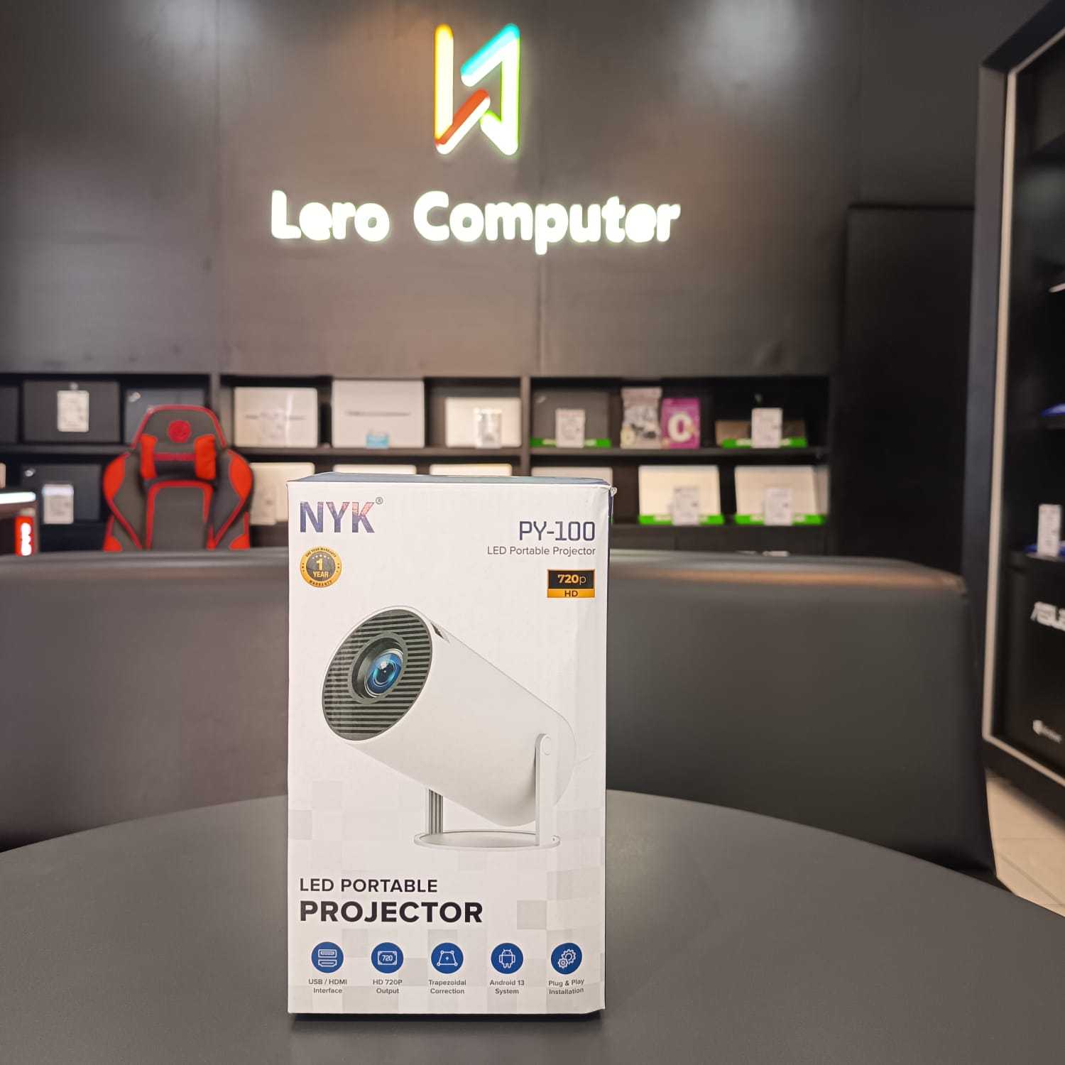 Projector Mini Smart Android NYK PY-100 White