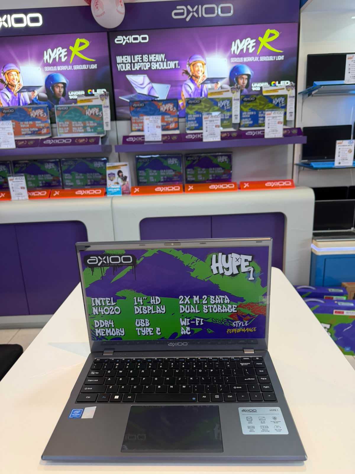 AXIOO Mybook HYPE 1 Intel Celeron N4020 8GB 384GB (128GB+256GB) W11 Home 