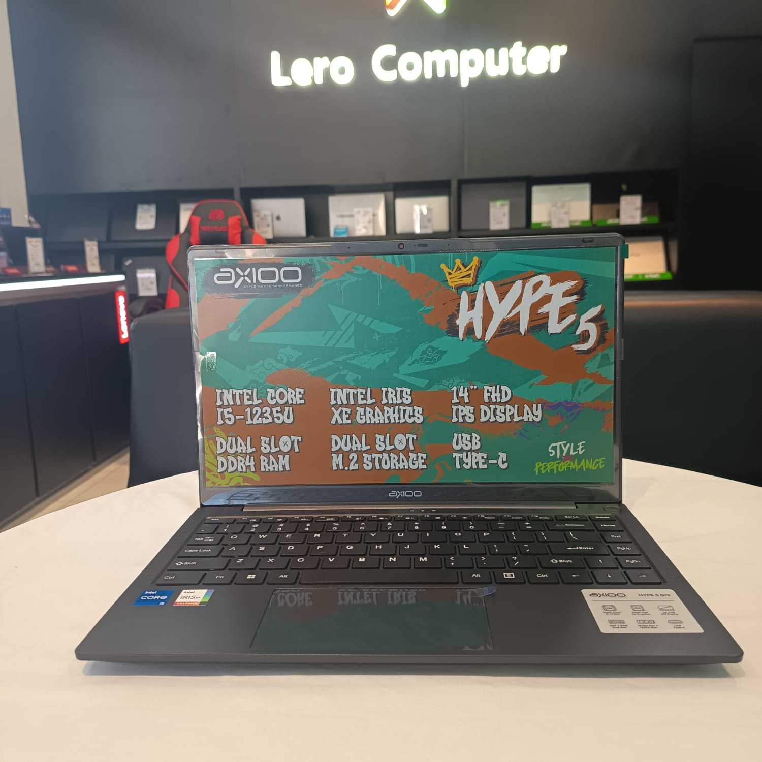 Axioo Mybook Hype 5 (G12)  Intel Core i5-1235U Display 14 Ram 8GB Ssd 256GB Windows 11
