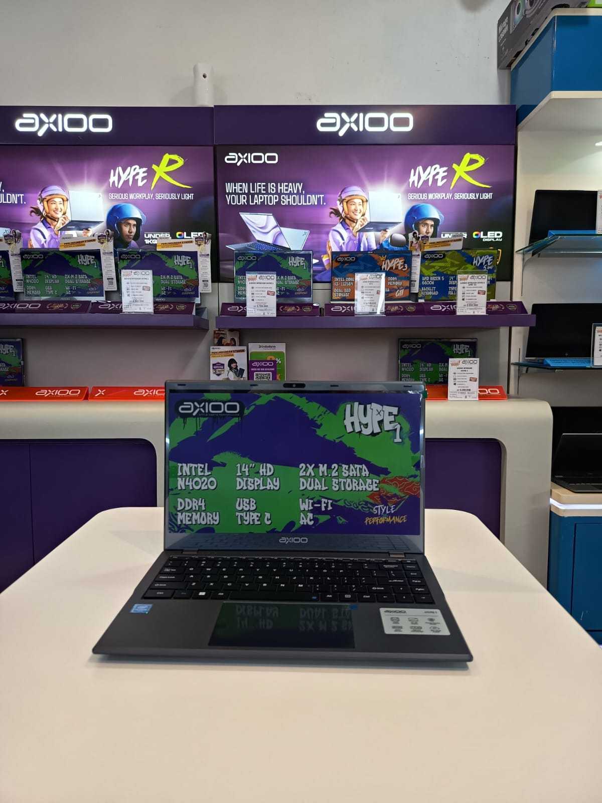 AXIOO Mybook HYPE 1 Intel Celeron N4020 Ram 4GB Ssd 128GB OS DOS Grey Tanpa Tas
