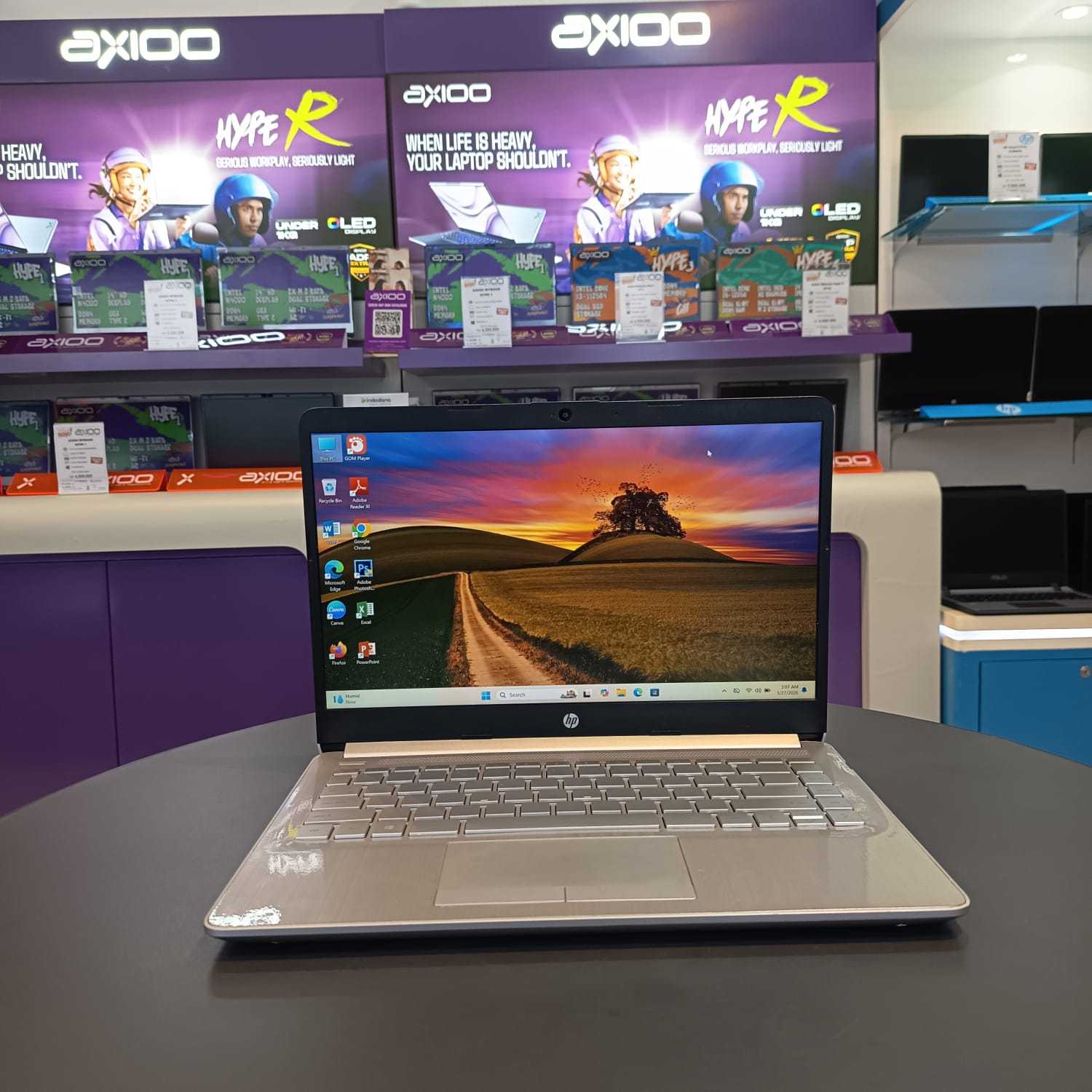 HP 14s-dk1xxx AMD Athlon Silver 3050U RAM 4GB SSD 512GB Win 11 Home Kelengkapan : Tas+Charge