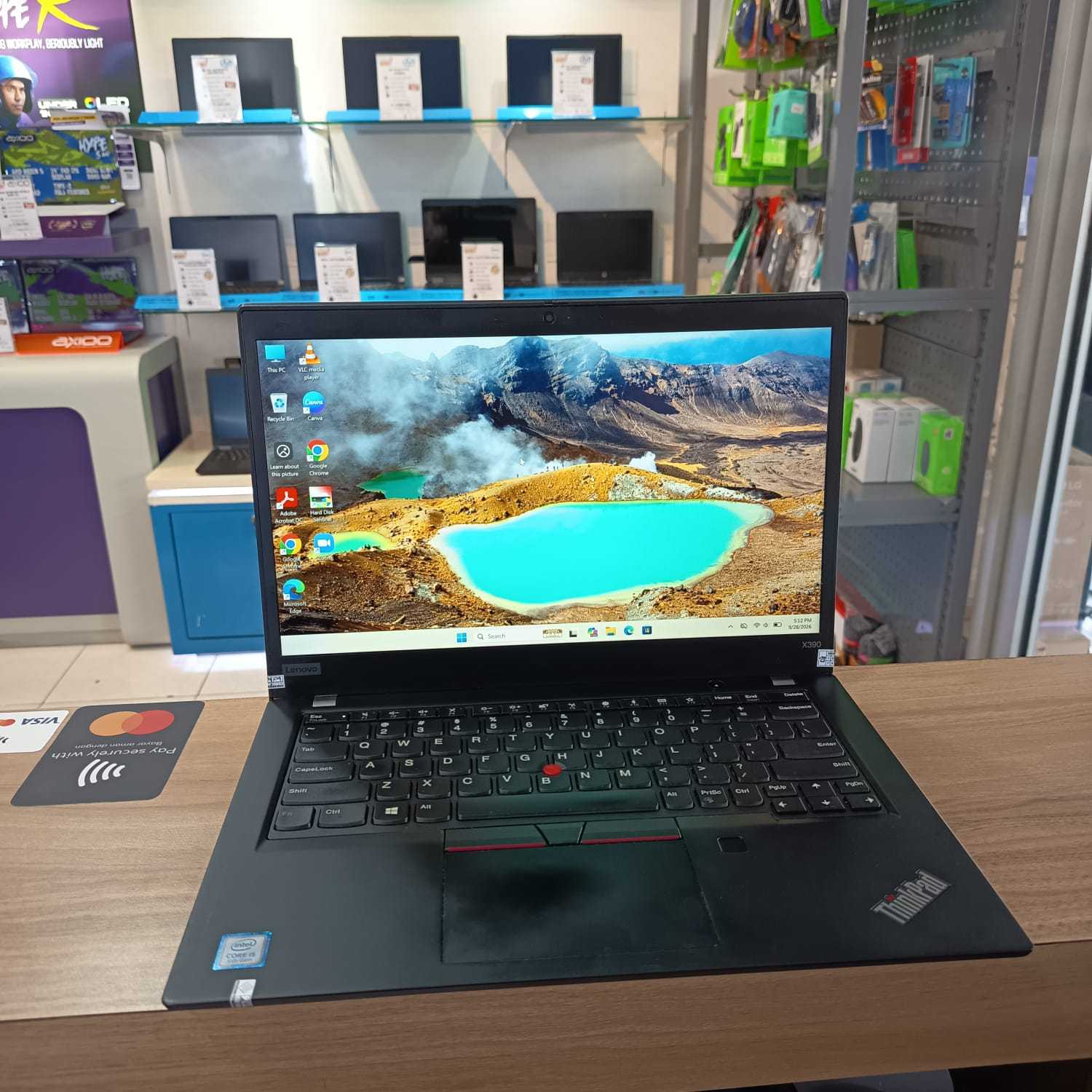 SECOND LENOVO THINKPAD X390 INTEL CORE I5-8265U RAM 8GB DDR4 SSD 256GB W 11 PRO