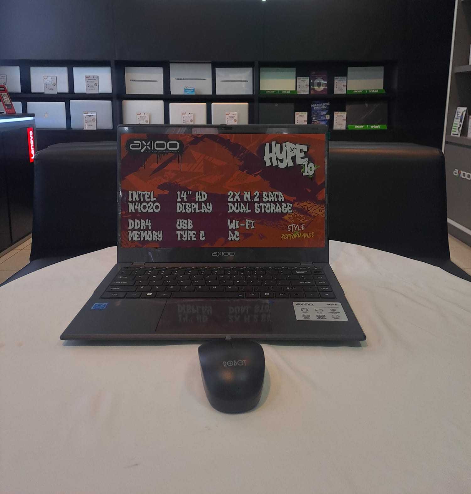 AXIIO SLIMBOOK HYPE 10 /INTEL CELERON N4020/RAM 8GB/SSD 256GB/DOS