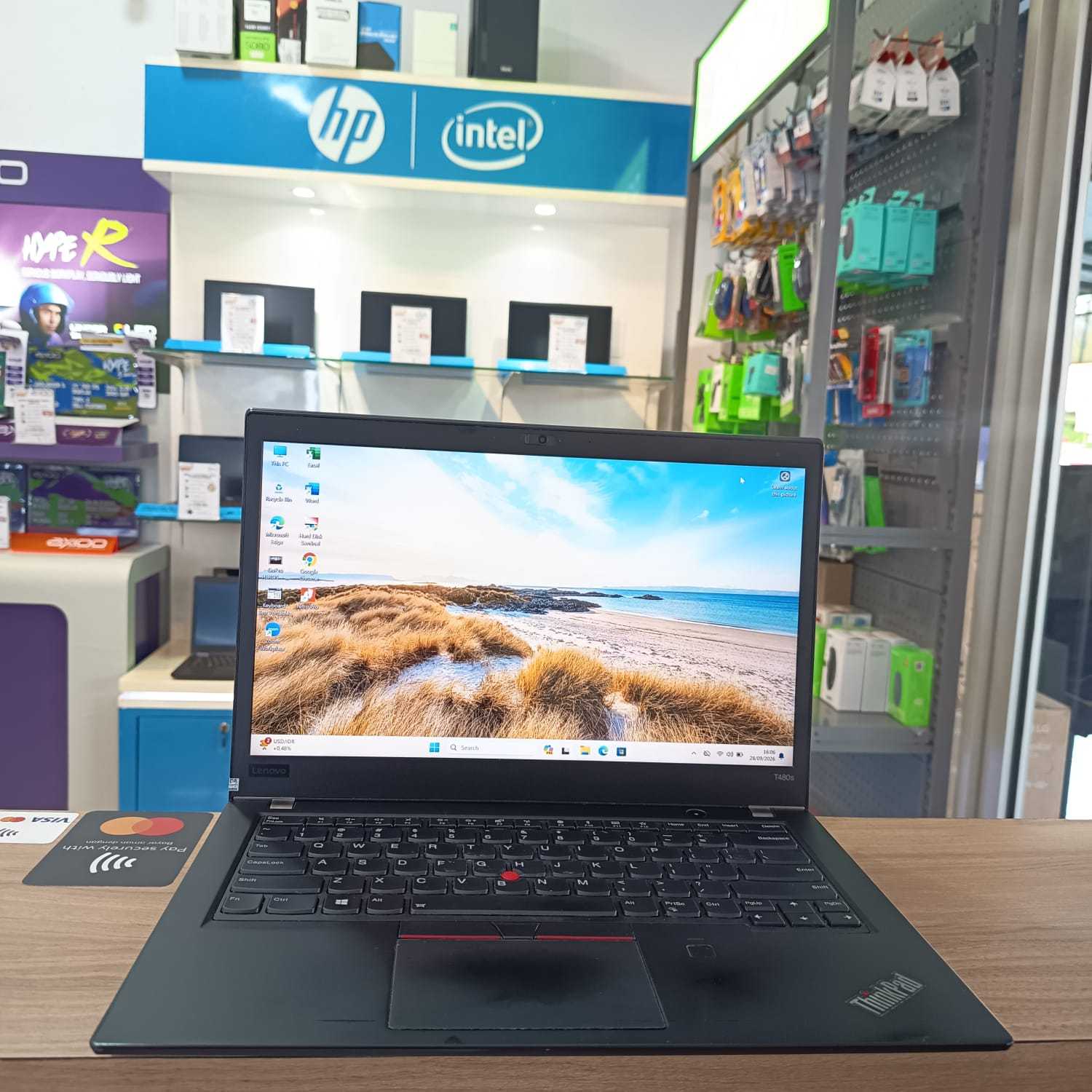 SECOND LENOVO THINKPAD T480S INTEL CORE I5-8350U RAM 8 DDR4 SSD 256 GB W 11 PRO