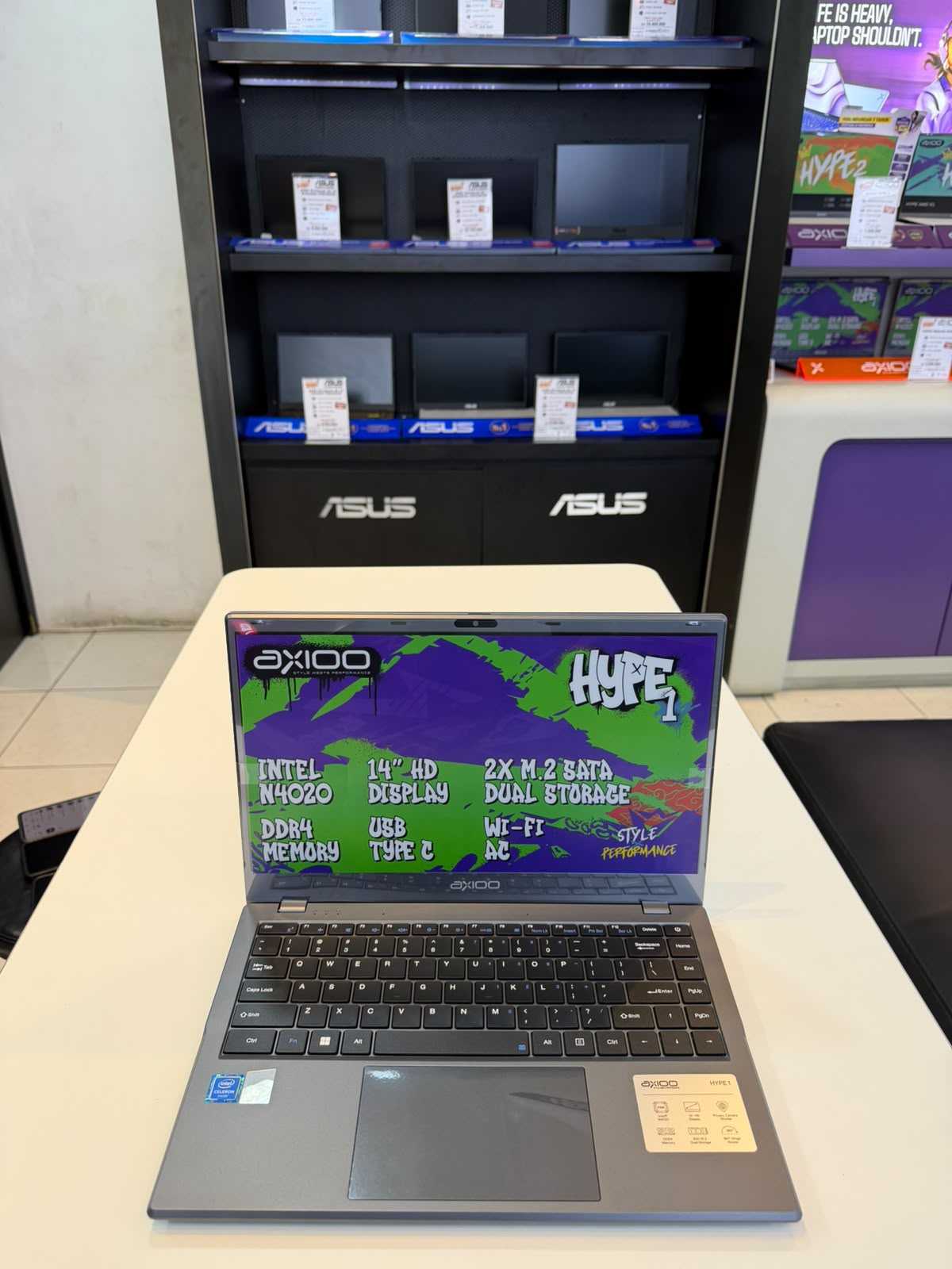 AXIOO Mybook HYPE 1 Intel Celeron N4020 8GB 384GB (128GB+256GB) W11 Home