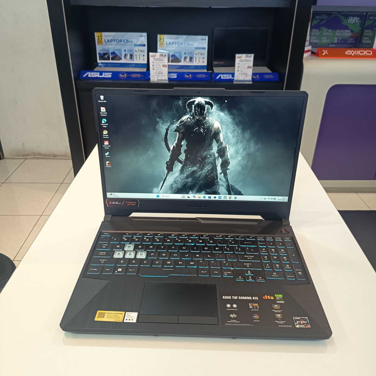 Second Like New Asus Tuf Gaming A15 FA5066NCG AMD Ryzen 7 7445HS Ram 8GB DDR5 SSD 512GB W11 Home RTX 3050  Kelengkapan : FullSet ( Box,Tas,Dan Charger)