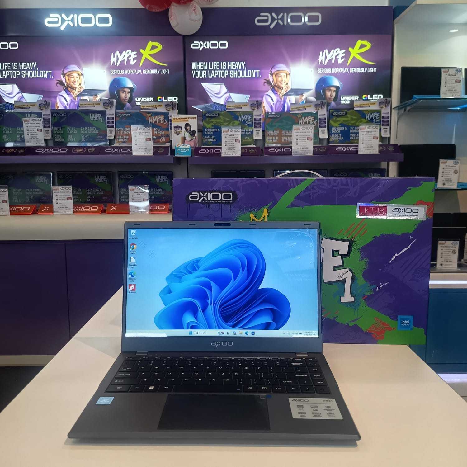 Axio Mybook Hype 1 Intel Celeron N4020 Ram 8 GB Ssd 128GB Windows 11  Kesehatan Battery 100% Kesehatan SSD 100%  Kelengkapan Unit,Charger,Box Garansi 