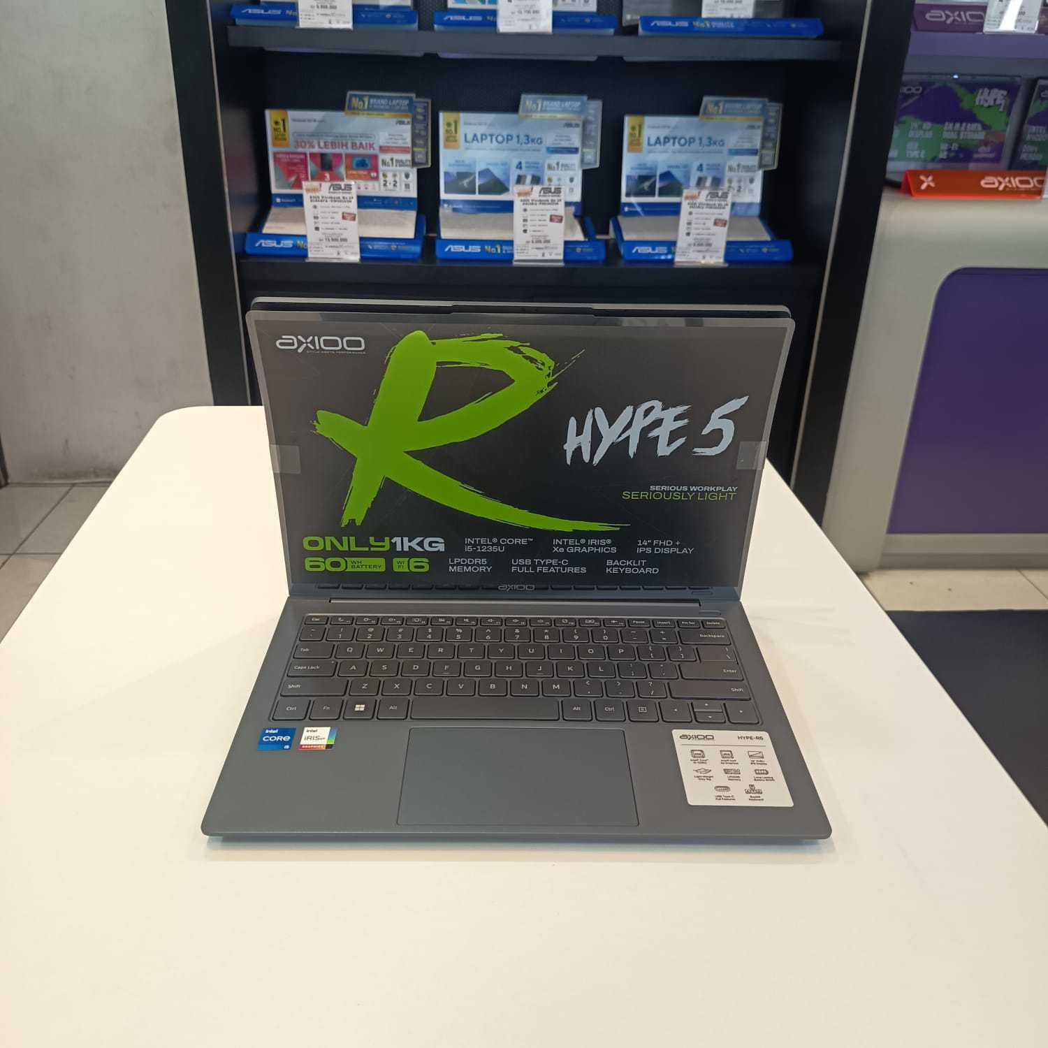 AXIOO HYPE R5 Intel Core 15 1235U 24GB LPDDR5 512GB W11 GREY