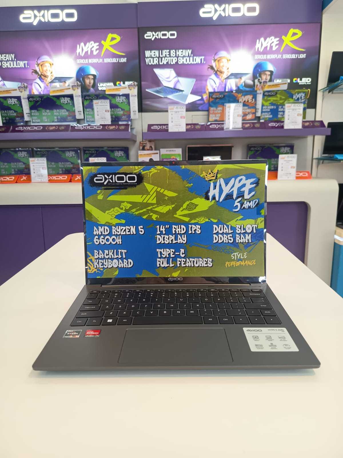 AXIOO Mybook HYPE 5 AMD X6 AMD Ryzen 5 6600H 16GB 512GB W11 PRO