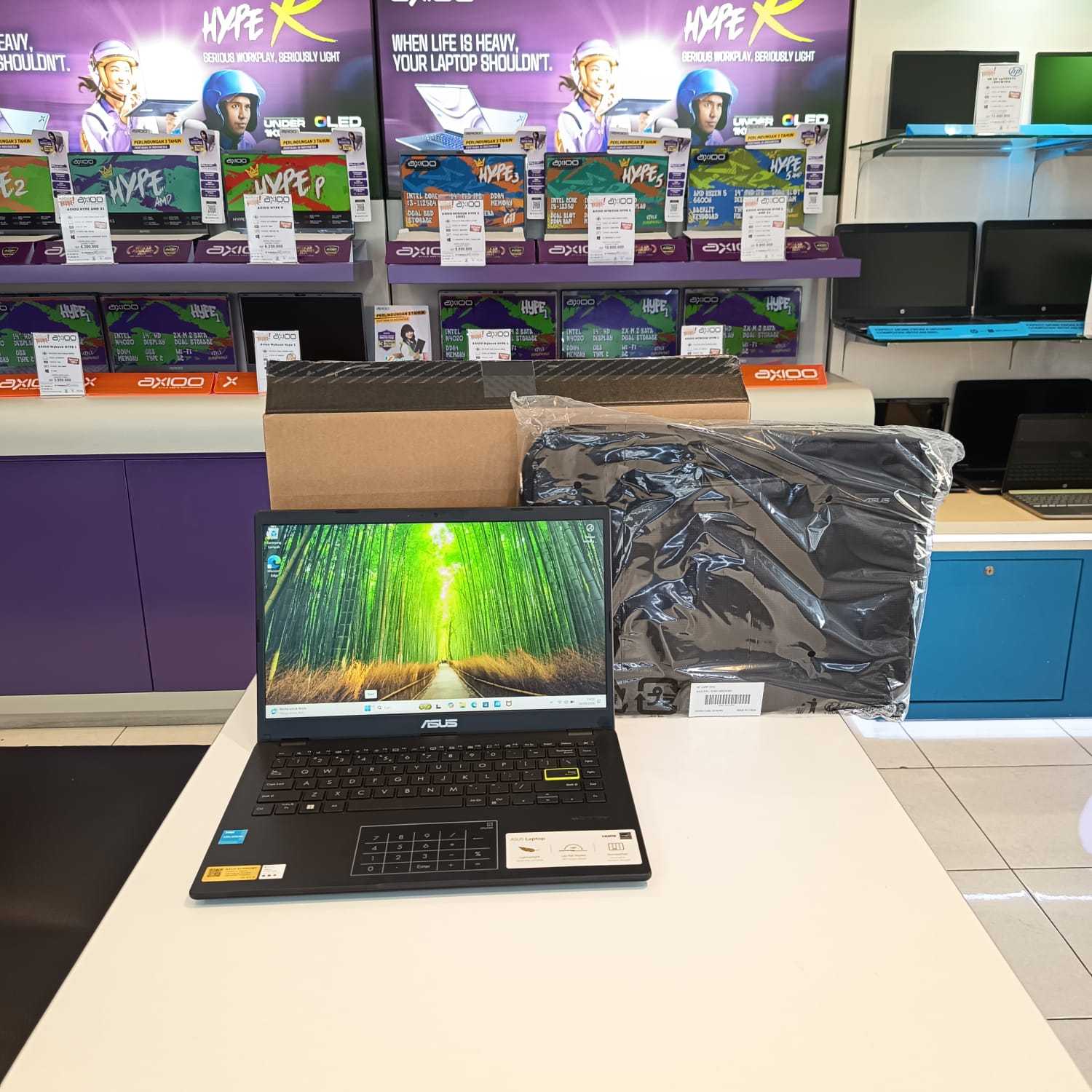 Second Like Lew ASUS Vivobook Go 14 E410KA-FHD4821M Intel Celeron N4500 RAM 8GB DDR4 SSD 256 GB W 11  FULL SET
