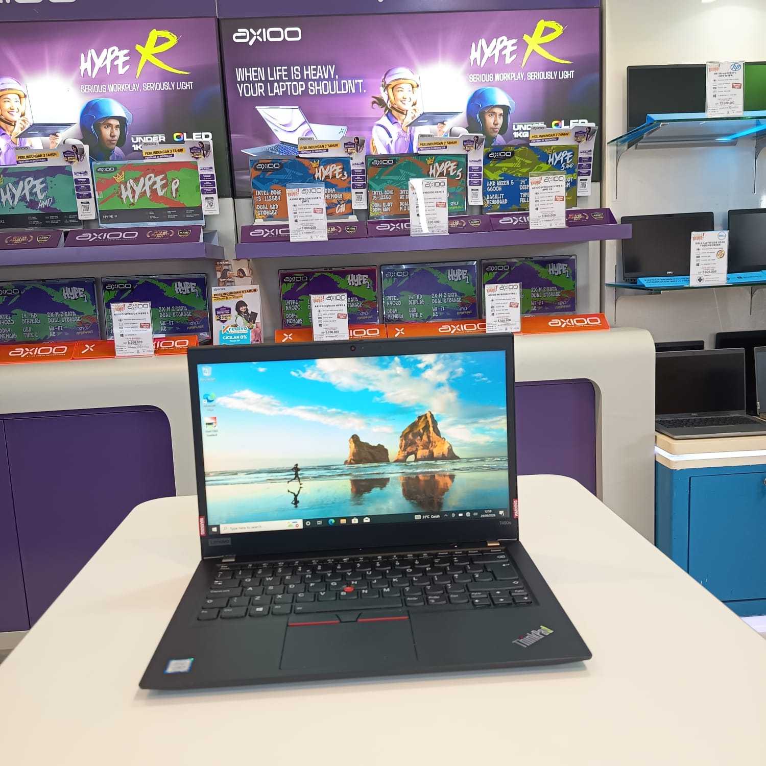 SECOND LENOVO THINKPAD T490s (Touchscreen)  INTEL CORE i5-8265U RAM 8GB DDR4 SSD 256 GB W 10 PRO