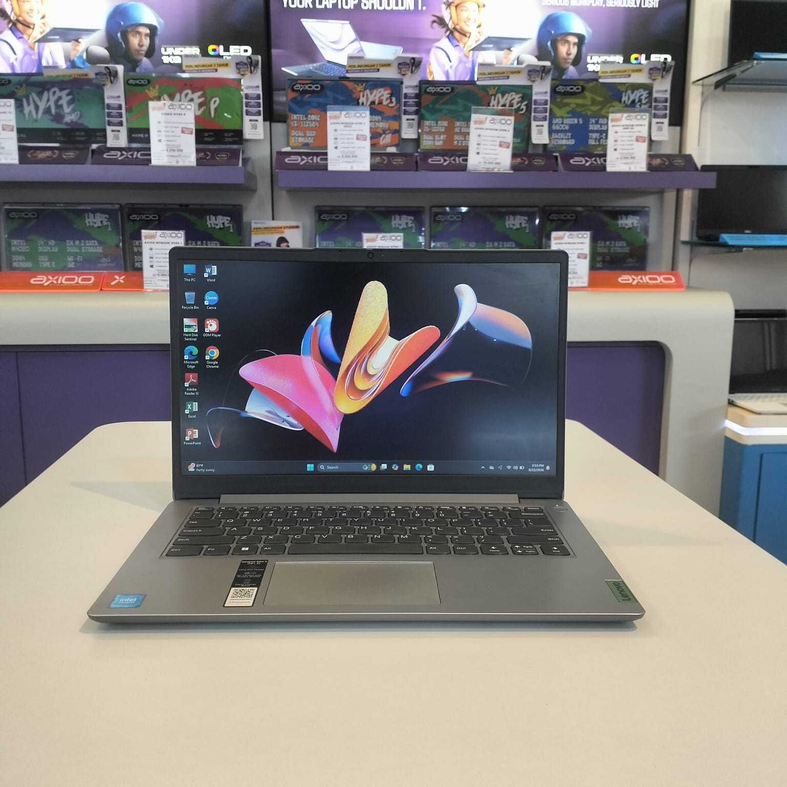 Lenovo Ideapad Slim 1  82V6 Intel Celeron N4020 RAM 8GB SSD 256GB W 11 Kelengkapan Unit+Charger