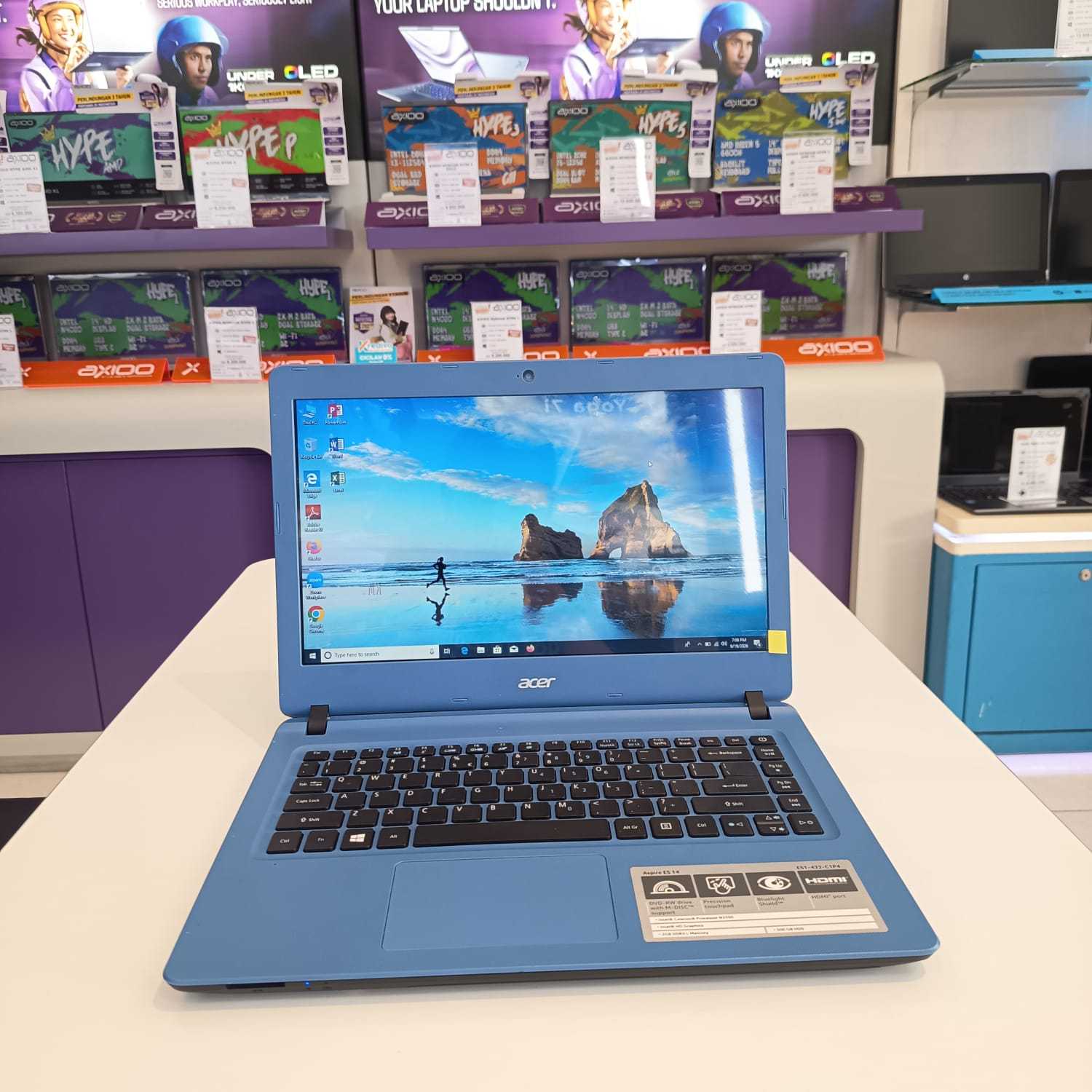 ACER ASPIRE ES 14 INTEL CELERON N3350 RAM 2GB DDR3 HDD 500GB W 10 HOME