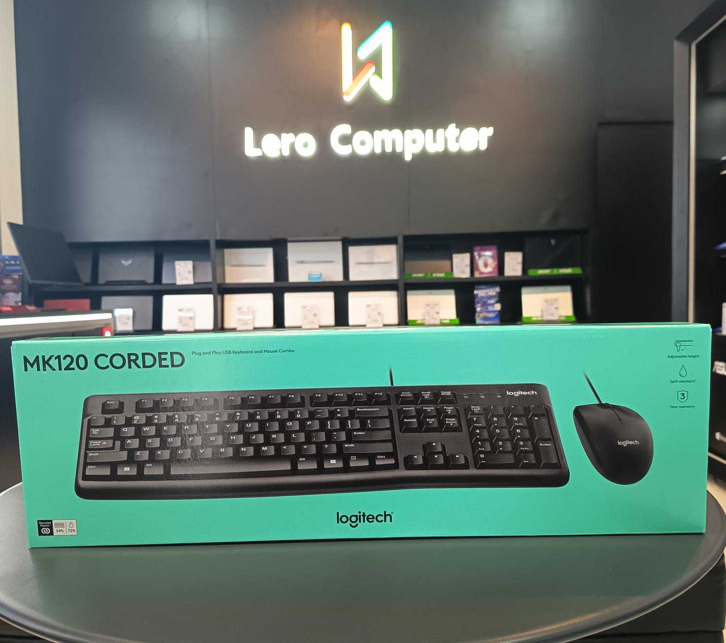 Keyboard+Mouse Logitech cableb MK120 Wired