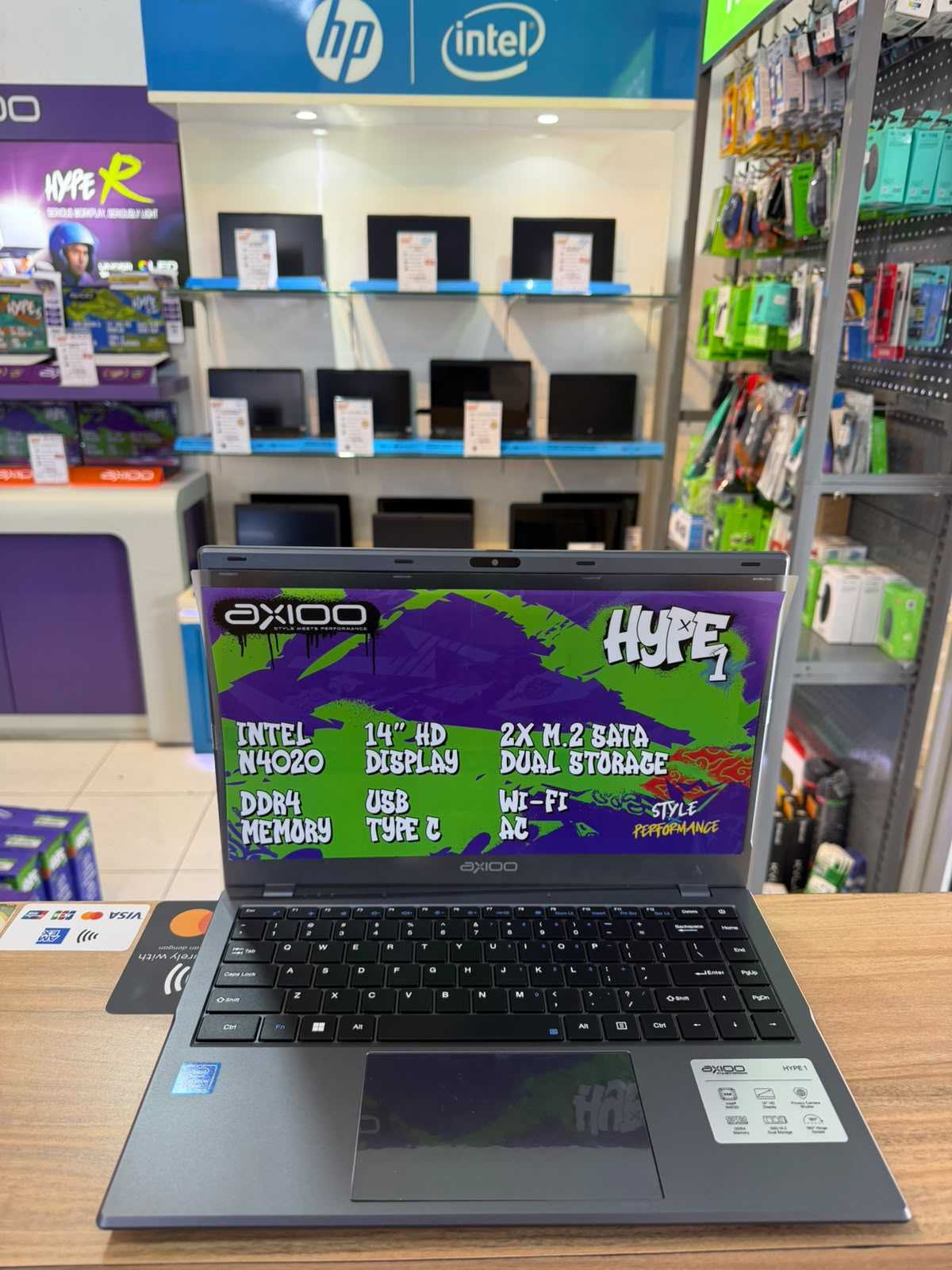AXIOO Mybook HYPE 1 Intel Celeron N4020 4GB 128GB DOS GREY 