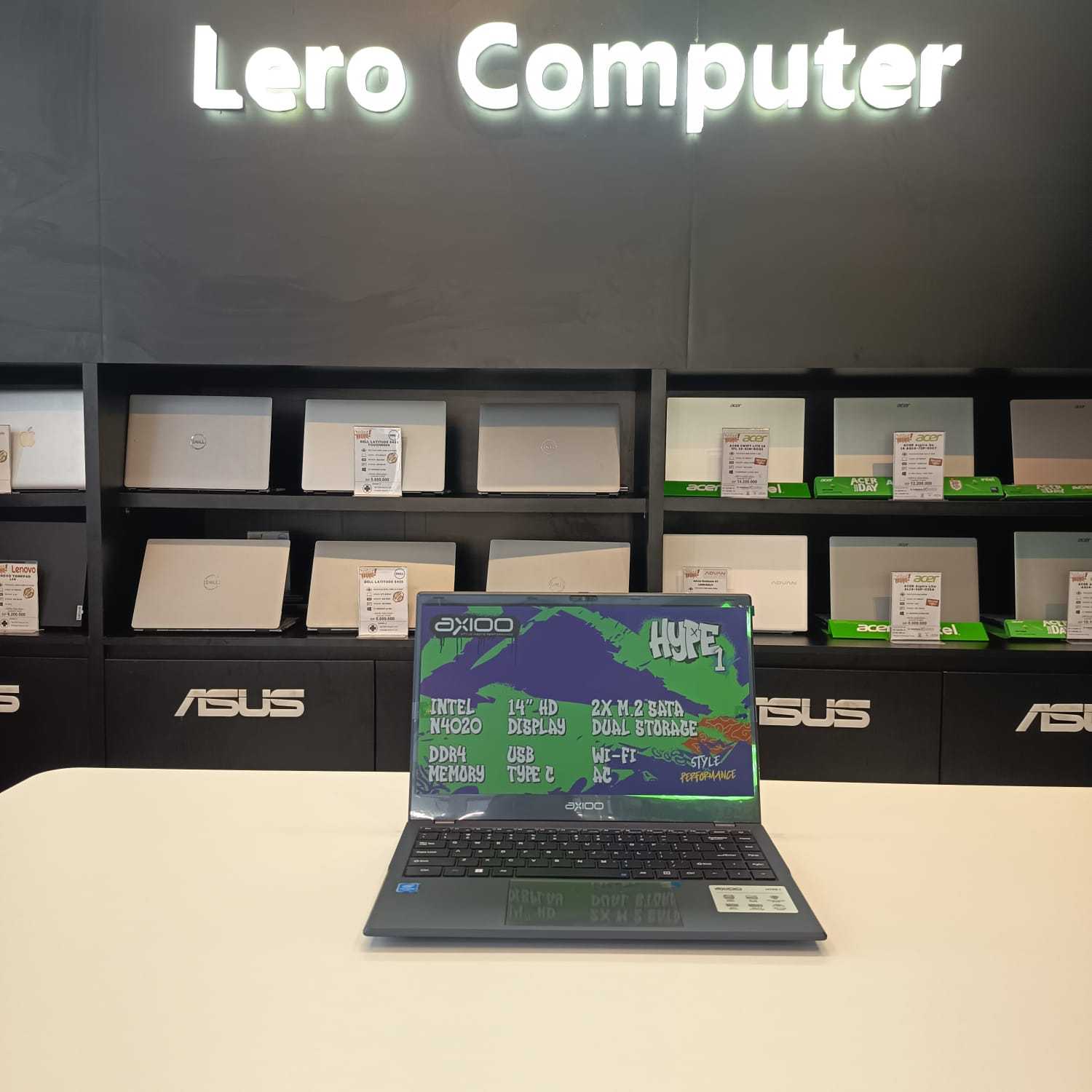 AXIOO MYBOOK HYPE 1 INTEL CELERON N4020 RAM 4GB DDR4 SSD 128GB DOS BLUE