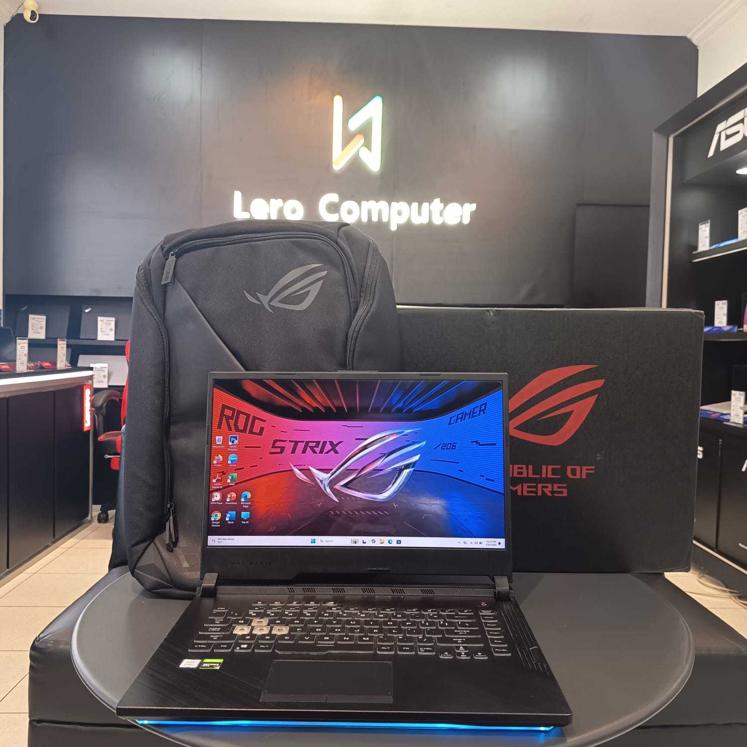 ASUS ROG STRIX G531GD (FULL SET)  INTEL CORE i7-9750H RAM 16 GB SSD 1TB NVME NVIDIA GEFORCE GTX 1050 WINDOWS 11