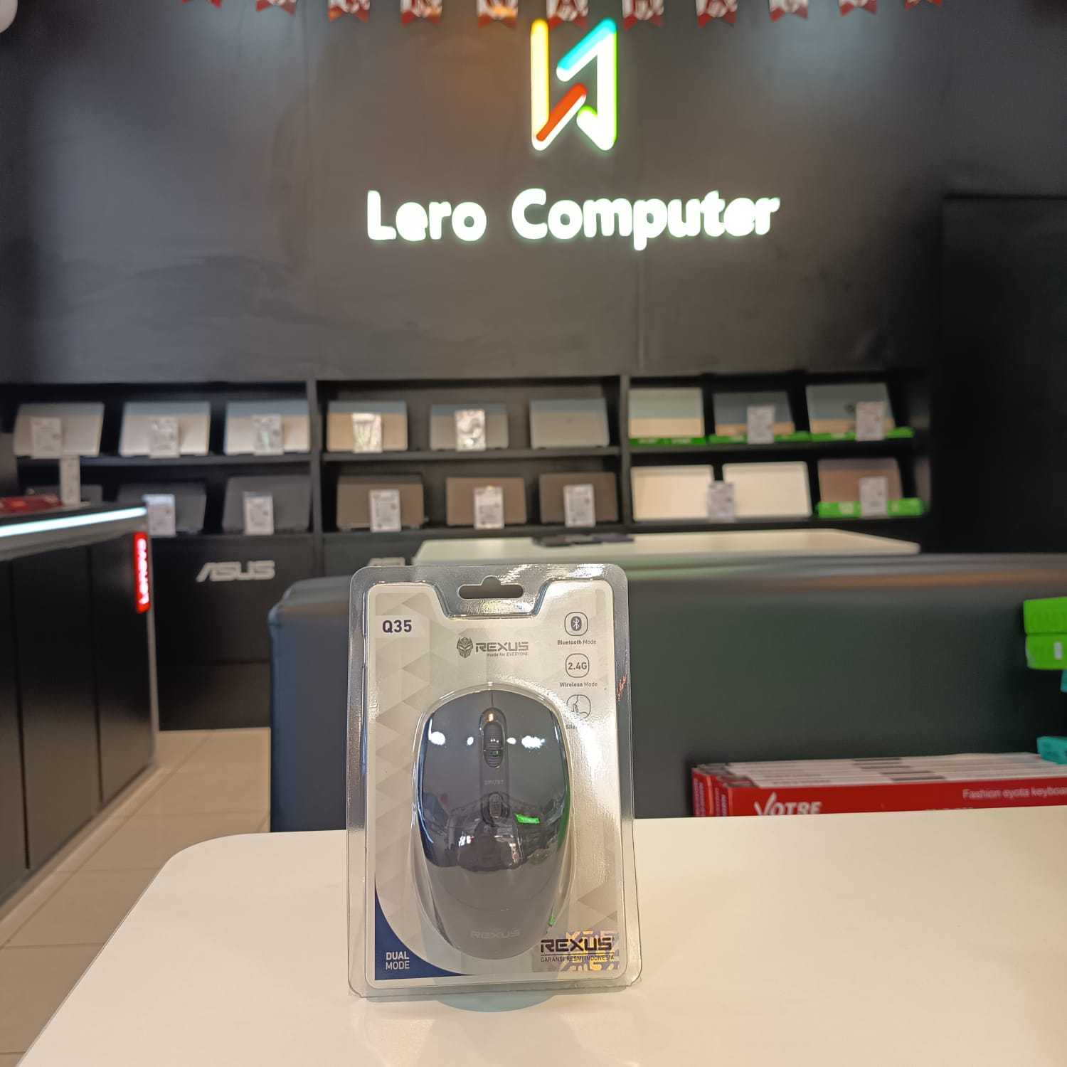 Mouse Wireless REXUS OFFICE Q35 4D Black 
