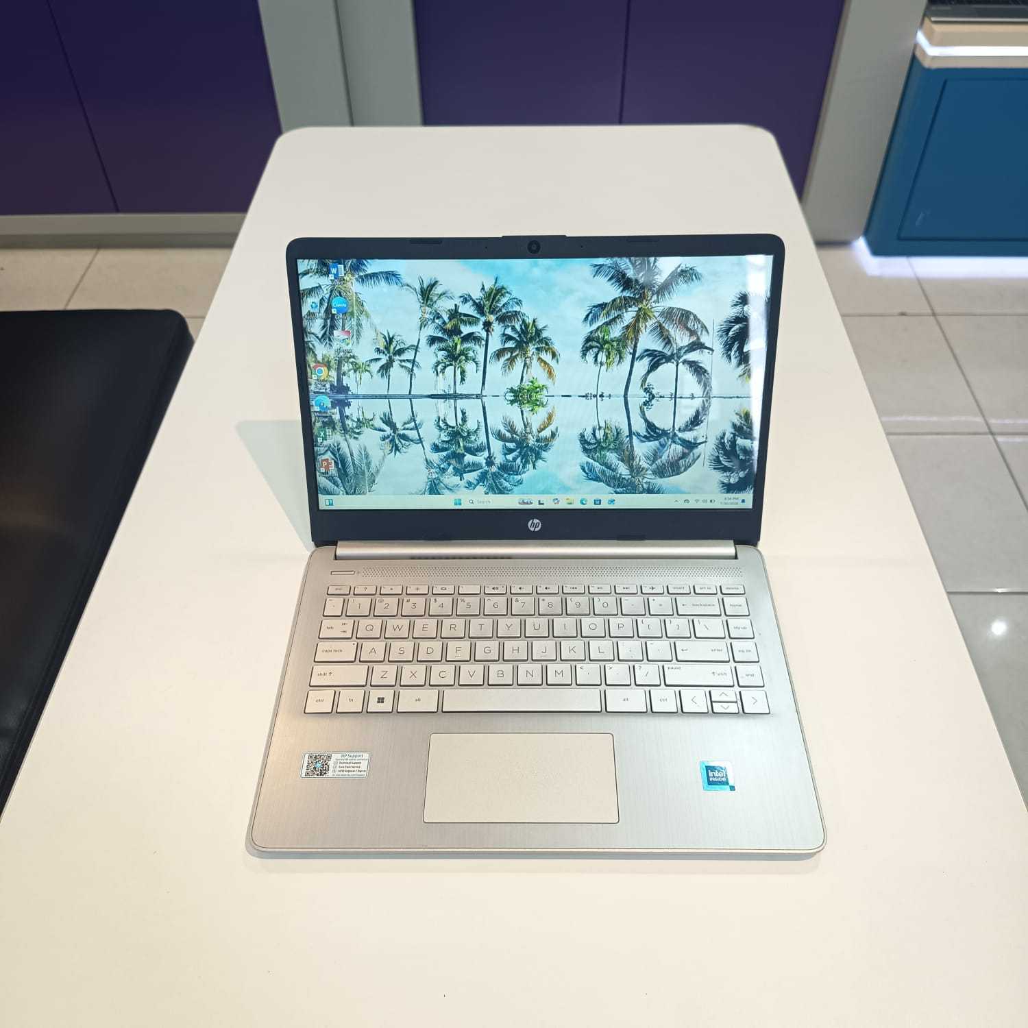 HP 14S-DQ3XXX INTEL CELERON N4500 RAM 4GB DDR4 SSD 128GB W 11 HOME  Kelengkapan Unit+Charger 