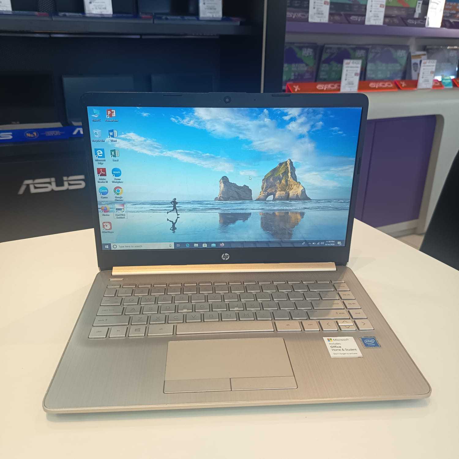 HP 14s-cf2xxx Intel Celeron N4020 RAM 4GB HDD 1 TB W 10 Home Kelengkapan Unit+Charger