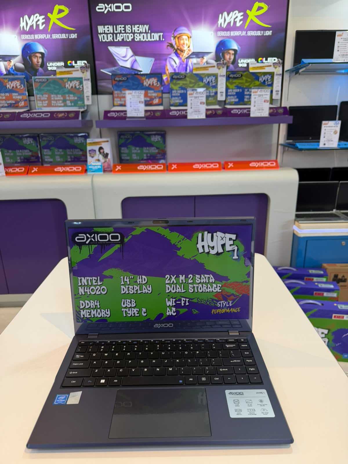 AXIOO Mybook HYPE 1 Intel Celeron N4020 4GB 128GB DOS ( NBAXH1-D4N-041RX)