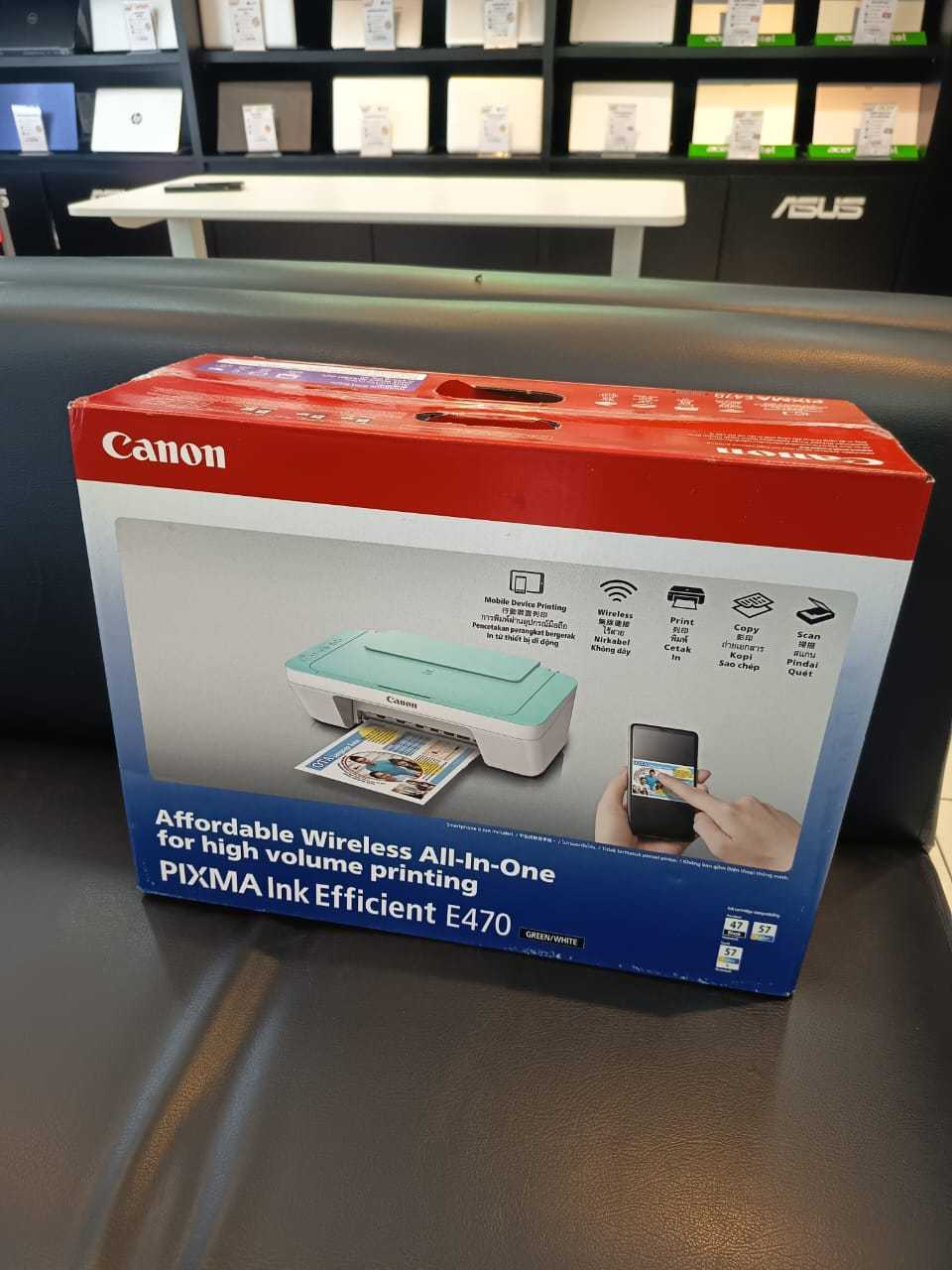 PRINTER CANON E470 Ink Efficient PSC ( Green White )