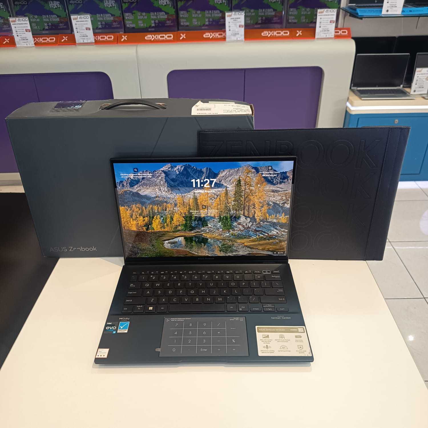 ASUS ZENBOOK UX3402ZA INTEL CORE I5-1240P RAM 16 GB LPDDR5 SSD 512 GB NVME W 11 HOME Kelengkapan Unit,Box,Charger,Tas