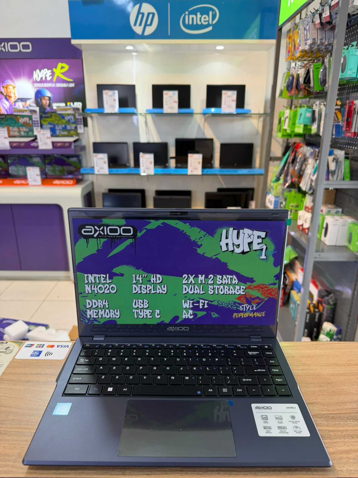 AXIOO Mybook HYPE 1 Intel Celeron N4020 4GB 128GB DOS BLUE 