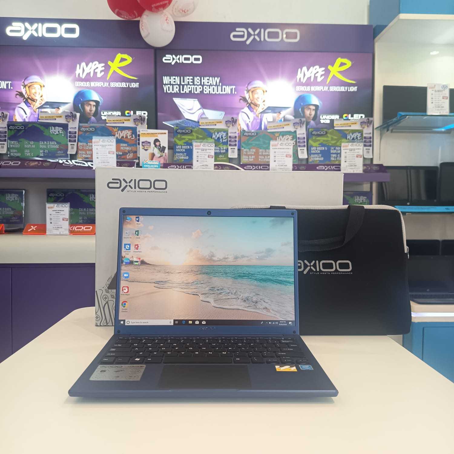 Axioo Mybook 14F Intel Celeron N4020 RAM 4GB SSD 256GB W 10 Pro Kesehatan Battery 100% Kesehatan SSD 100%  Kelengkapan Box,Tas,Charger